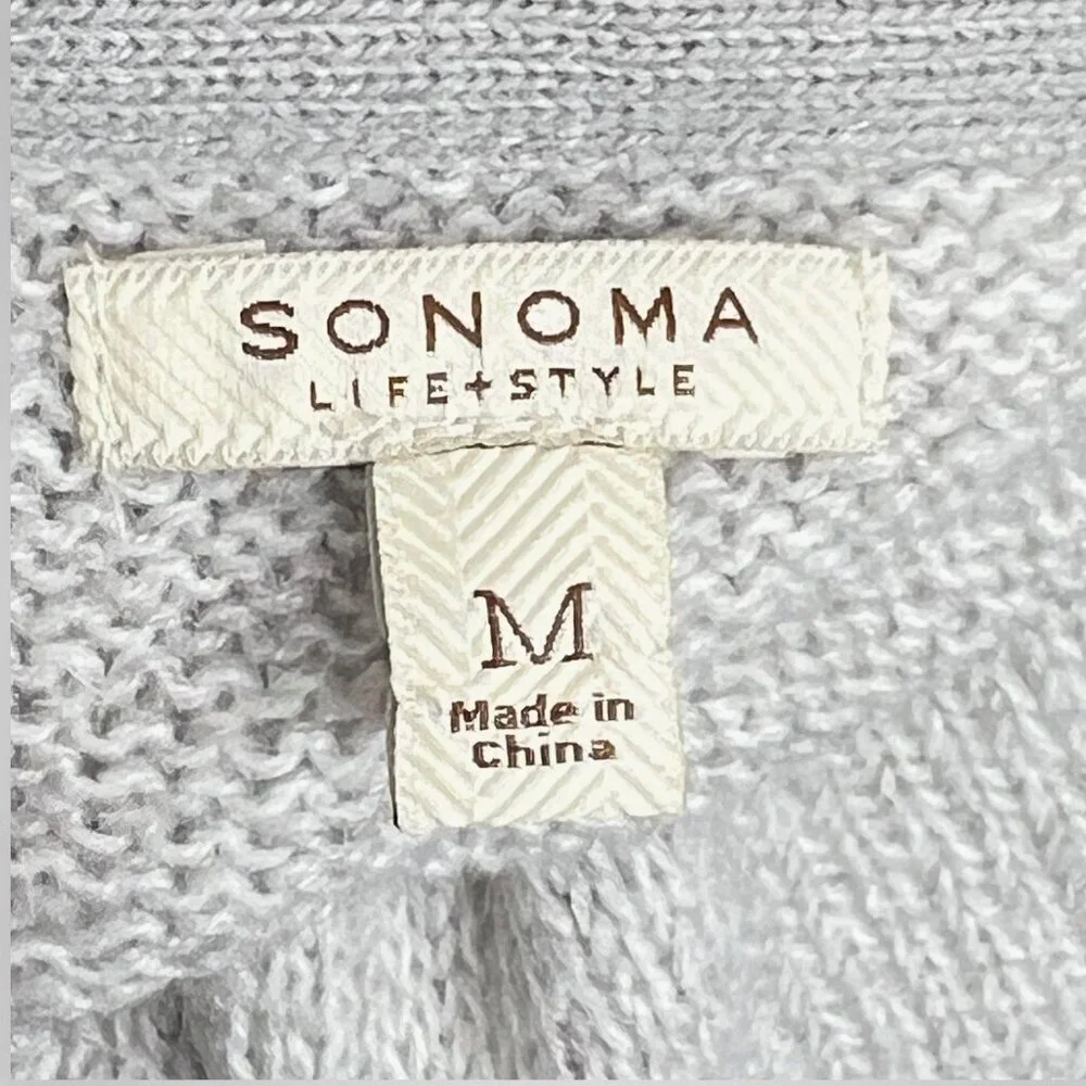 SONOMA Medium Light Gray Knit‎ Sweater Fall Layering